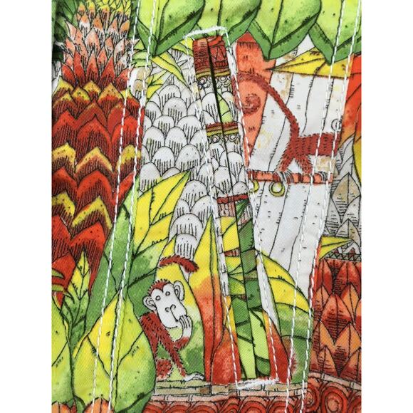 Chicos Womens Jacket Coat Cotton Modest Tropical Luau Fancy Buttons Size 0 - Picture 12 of 12